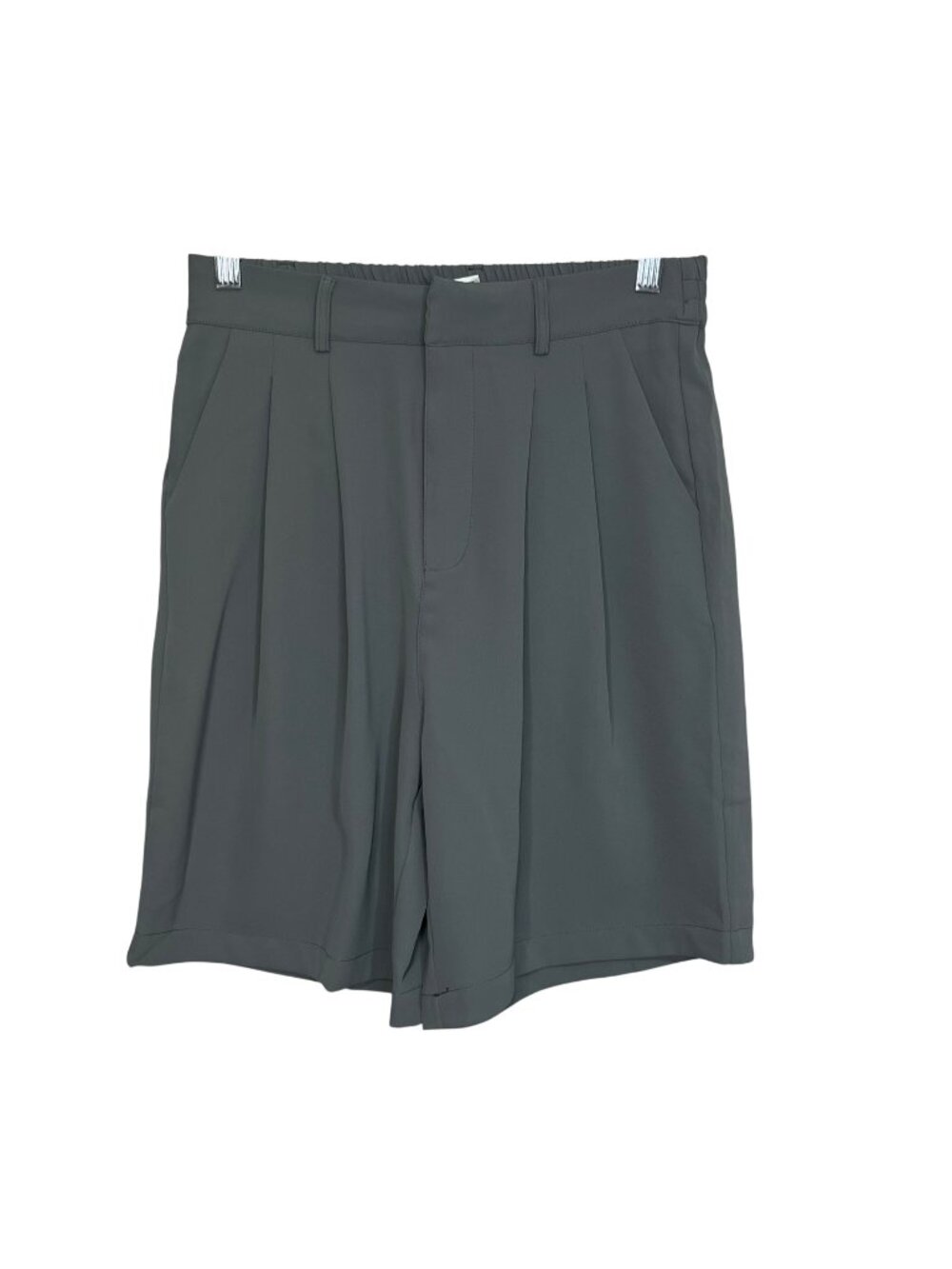 Tarse Activewear Pleated Shorts High Rise Small Gray New Pleated High Waist